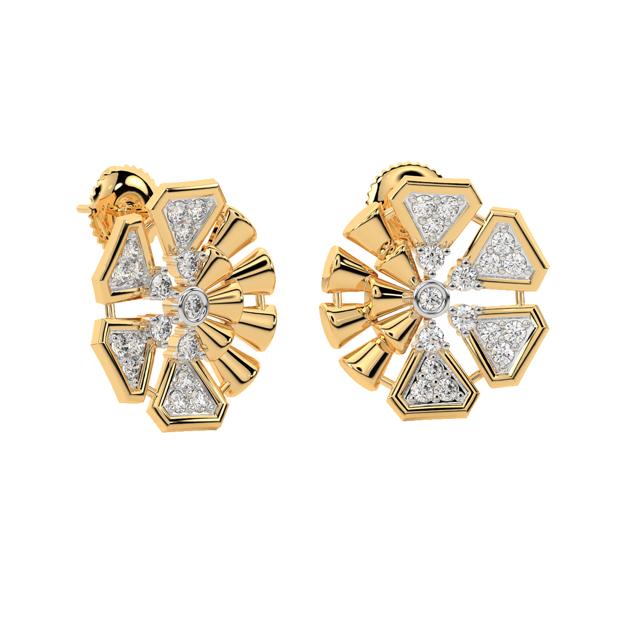 Octavia Round Diamond Stud Earrings